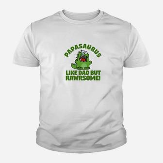 Papasaurus Italian Dad Cute Dinosaur Family Shirt Kid T-Shirt - Seseable