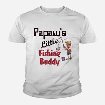Papaws Fishing Buddy, dad birthday gifts Kid T-Shirt - Seseable