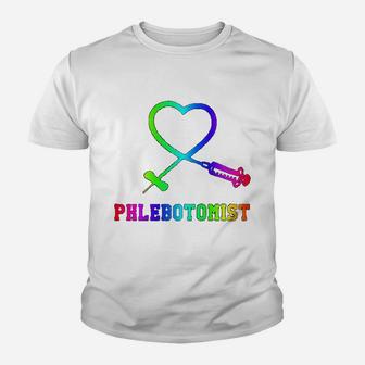 Phlebotomist Phlebotomy Butterfly Heart Long Kid T-Shirt - Seseable