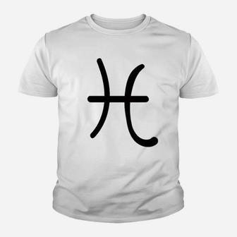 Pisces Zodiac Astrology Symbol Horoscope Graphic Kid T-Shirt - Seseable