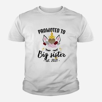 Promoted To Big Sister 2021 Soon To Be Bigsister Unicorn Kid T-Shirt - Seseable