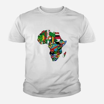 Proud African Country Flags Continent Love Kid T-Shirt - Seseable
