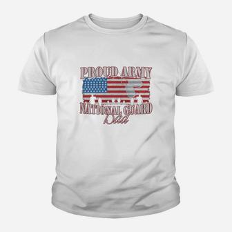 Proud Army National Guard Dad Frontside Kid T-Shirt - Seseable