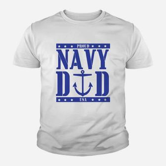 Proud Navy Dad s Kid T-Shirt - Seseable