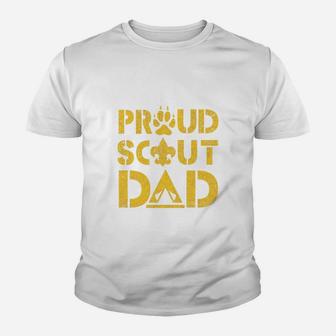 Proud Scout Dad Kid T-Shirt - Seseable