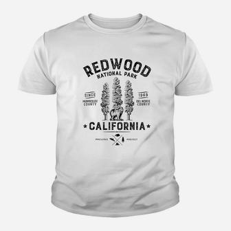 Redwood National Park Vintage California Bear Gifts Kid T-Shirt - Seseable