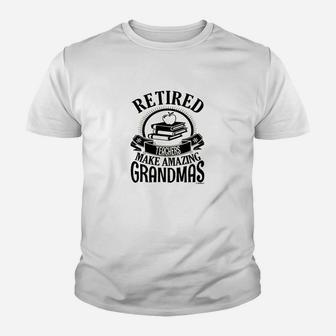 Retirement Grandma Gift Retired Teacher Kid T-Shirt - Seseable