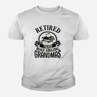 Retirement Grandma Gift Retired Teacher Ladies Kid T-Shirt - Seseable