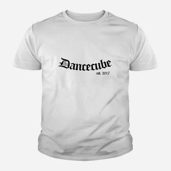 Retro Dancecube Schriftzug Kinder Tshirt Weiß, Kollektion 2017 - Seseable