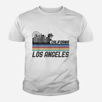 Retro Los Angeles Skyline Vintage 70s Los Angeles Kid T-Shirt - Seseable