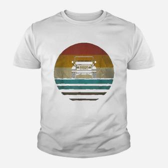 Retro Vintage Sunset Car Kid T-Shirt - Seseable