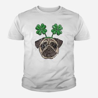 Saint Patricks Day Pug St Patricks Day Kid T-Shirt - Seseable