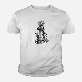 Saint With Dog Religious Icon Art Dtf529a Premium Kid T-Shirt - Seseable