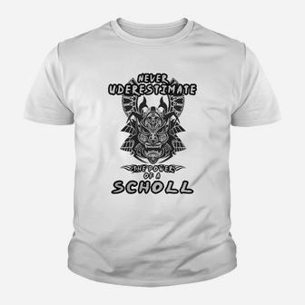 Scholl Never Underestimate Samurai Kid T-Shirt - Seseable
