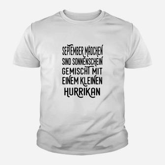 September Mädchen Kinder Tshirt: Sonnenschein & Hurrikan Design - Seseable