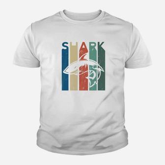 Shark Retro Papa Father Kids Boys Girls Young Women Kid T-Shirt - Seseable