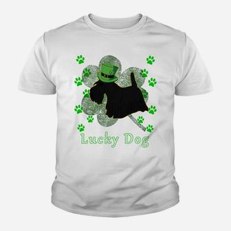 St Patricks Day Dog Scottish Terrier Kid T-Shirt - Seseable
