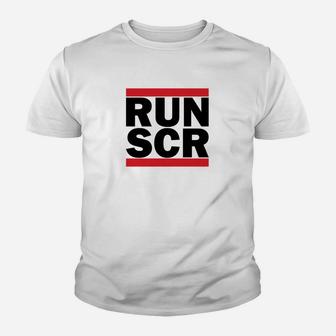 Street Style Weißes Kinder Tshirt mit RUN SCR Aufdruck - Seseable