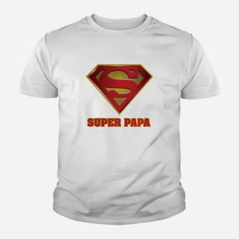 Super Papa, Fathers Day, Papa, best christmas gifts for dad Kid T-Shirt - Seseable