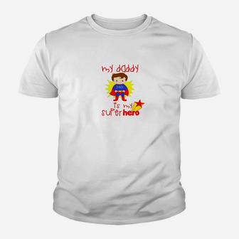 Superhero Dad Family Father Children Daddy Love School Kid T-Shirt - Seseable