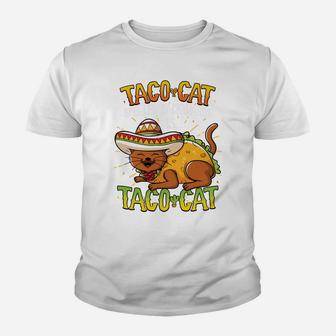 Taco Cat Spelled Backwards Is Taco Ca Funny Gift Kid T-Shirt - Seseable