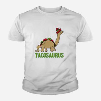 Tacosaurus Taco Stegosaurus Funny Taco Dinosaur Kid T-Shirt - Seseable