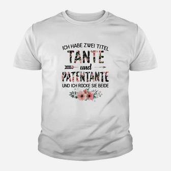 Tante & Patentante Kinder Tshirt, Stolzes Tanten Design - Seseable