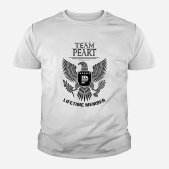 Team Peart Lifetime Member Family Surname Families The Peart Last Name Kid T-Shirt - Seseable
