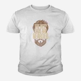 The Best Dads Are Bearded Funny Bearded Hipster Kid T-Shirt - Seseable