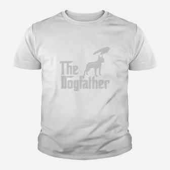 The Dogfather Boston Terrier, best christmas gifts for dad Kid T-Shirt - Seseable