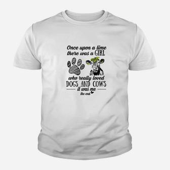 There Was A Girl Who Really Loved Dogs And Cows It Was Me The End Kid T-Shirt - Seseable