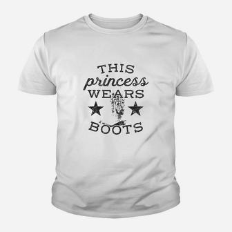 This Princess Wears Boots Kid T-Shirt - Seseable
