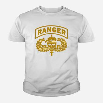 Us Army Ranger Skull Kid T-Shirt - Seseable