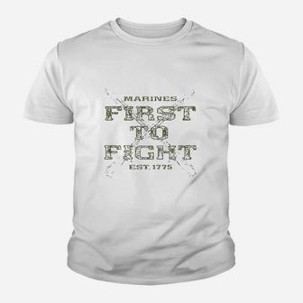 Us Marine Corps First Kid T-Shirt - Seseable