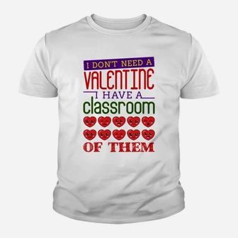 Valentine Days Teacher Classroom Of Valentines Kid T-Shirt - Seseable