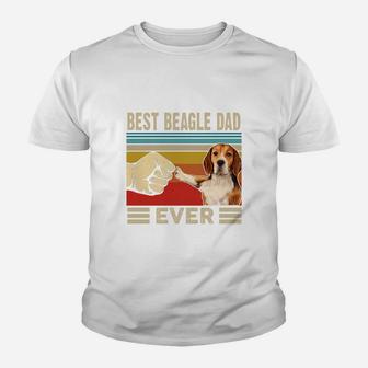 Vintage Best Beagle Dad Ever Kid T-Shirt - Seseable