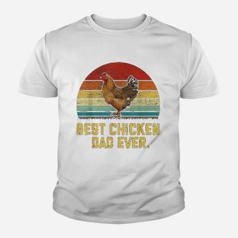 Vintage Best Chicken Dad Ever Kid T-Shirt - Seseable
