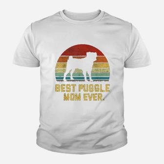 Vintage Best Puggle Mom Ever Thoughtful Gifts For Mom Kid T-Shirt - Seseable