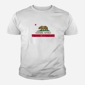 Vintage California Bear Republic State Flag 1846 Kid T-Shirt - Seseable