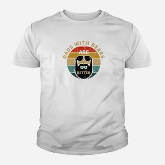 Vintage Dads With Beards Are Better Retro Fathers Day Gifts Premium Kid T-Shirt - Seseable