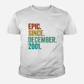 Vintage Gift Epic Since December 2001 Kid T-Shirt - Seseable