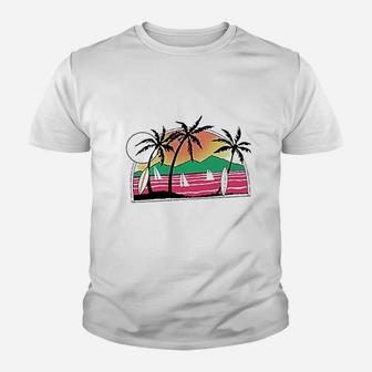 Vintage Hawaiian Summer Beach Kid T-Shirt - Seseable
