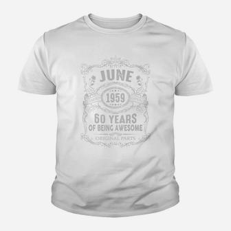 Vintage June 1959 63rd Birthday Kid T-Shirt - Seseable