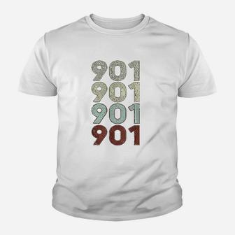 Vintage Memphis Tennessee 901 Area Code Retro Gift Kid T-Shirt - Seseable
