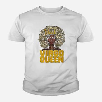 Virgo Queen Black Woman Afro Natural Hair African American Kid T-Shirt - Seseable