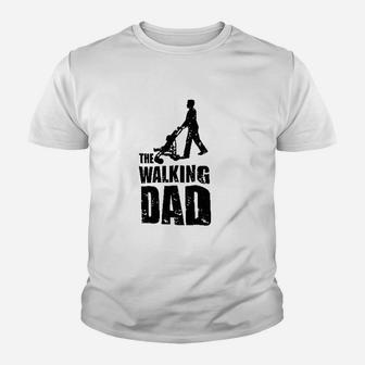 Walking Stroller Dad Silhouette Gym Crewneck Kid T-Shirt - Seseable