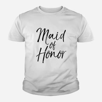 Wedding Bridal Party Gifts For Women Cute Maid Of Honor Youth T-shirt - Seseable