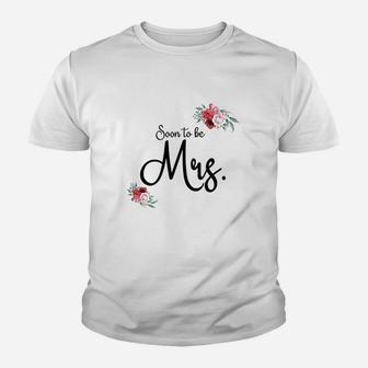 Wedding Gift For Her Future Wife Soon To Be Mrs Bride Kid T-Shirt - Seseable