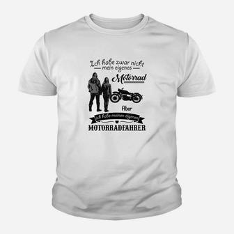 Weißes Biker Kinder Tshirt Liebe zum Motorradfahrer Spruch für Biker-Paare - Seseable