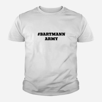 Weißes Kinder Tshirt #BARTMANN ARMY, Trendiges Tee für Bartfans - Seseable